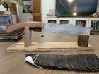 Vintage Custom Made Bowie Knife With Genuine Alligator Sheath