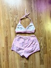 Vintage 1960s Jcpenny Swim Two Piece Xs s
