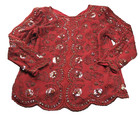 Jack Bryan Womens 2 Pc Dress Set Sz 16 Beaded Sequin Round Neck Long Sleeve Nwot