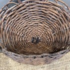 Vintage Wicker Wall Basket Woven Hanging Planter 12  Garden Pocket Brown Twigs