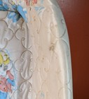 Vintage 1970s White Wicker Cradle Rocking Badger Basket Bed 15x10x7 No Hood