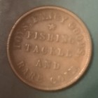 1863 Oswego New York Civil War Token M L Marshall Coin Dealer Fishing Tackle