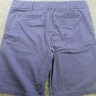 Izod Womens Size 10 Solid Navy Blue Chino Shorts Casual Stretch Cotton Preppy