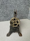 Antique Cast Iron Hand Crank Toy Sewing Machine Gold Floral Stencil 1900 Germany