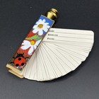 Vtg Enamel Floral Ladybug Brass Purse Compact Phone   Address Book Mini Portable