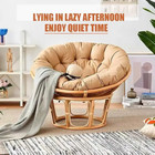 Waterproof Solid 100 polyester Outdoor Papasan Chair Cushion Thick Round Cushion