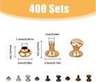 400 Pairs 4 Colors Leather Rivets 3mm Double Cap Rivets Tubular Metal Studs B   