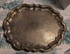 Vintage F b  Rogers Silver Co Silver Plate Oval Footed Serving Tray 14 1 2 