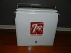 Vintage 7up Metal Cooler 1950 s 7 Up Galvanized Lining Tray    nice 