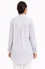 Light Grey Modest Tunic For Women     Button Cuff Long Shirt