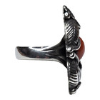 Vintage Native American Navajo Sterling Silver Red Coral Ring Size 6