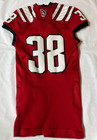 Nc State Wolfpack Game Used Football Jersey Home Red  38 Adidas L