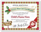 Personalized Christmas Certificate Santa Claus Nice List - Xmas Letter Boy Girl 