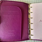 Filofax  Agenda Organizer Planners Covers 6 Hole Purple Leather Size A6 Used