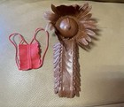 Johnny West Chief Cherokee Vintage 1960s Accessories Head Dress Red Beast Plate