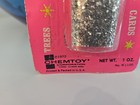 New Vintage Chemtoy Chicago Silver  b 1100 Shaker 1oz Vial Glitter Tube Usa 1971