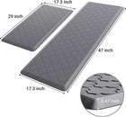 Kitchen Mat  2 Pcs  Cushioned Anti-fatigue Floor Mat  Waterproof Non-skid Ergono