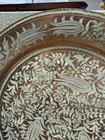 Vintage Tinned Copper Wall Plate Ottoman Turkish Tulip Engraved Brass Charger14   