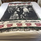 Vintage It   s A Wonderful Life Woven Throw Manual Woodworkers Usa Blanket 70x45