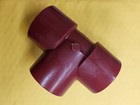 1-1 2  Red Kynar Pvdf Socket  Tee Sch  80 Nibco   Chemtrol  3801-015  6511