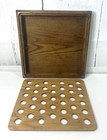 Beautiful 12  Catholic Church Supply Wooden 39 Cup Communion Serving Square Tray