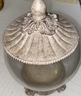 Storage Glass Bowl  Ornate  Dresser Bedroom Decor