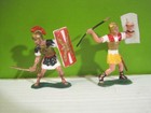 Marx Warriors Of The World Playset 6 Romans Box Card  60mm Plastic Toy Soldiers