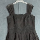 Adrianna Dress Womens 14 Black Lace Chiffon Dark Romance Cocktail Evening Goth