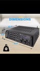 Dual Channel Bluetooth Mixing Amplifier - 2000w Rack Mount Karaoke Sound Mixer A