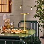 Portable Indoor outdoor Led Tabletop Lamp Brass - Hearth   Hand With Magnolia