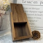 Small Walnut Wood Gift Box Sliding Lid Keepsake Box 3 15x2x0 98in