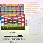 2 Pcs World Cup Schedule Poster 2026 Large 24x33 Inch Tournament Wall Chart Set