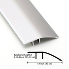 Gaahing Aluminum Floor Transition Strip 35 4in X 1 7in Matte Silver