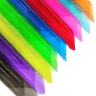 Xht 9 Pcs Clear Pvc Vinyl  21cmx30cm Fluorescent Solid Color Transparent Waterpr
