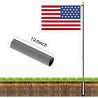 20 Ft Aluminum Flag Pole Sectional Flagpole Kit Heavy Duty 3 x5  Us Flag