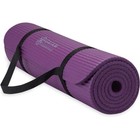 Thick Nbr Foam Yoga Mat Fitness   Exercise W  Carry Strap 72x24 Inches New