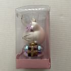 Sanrio Hello Kitty 2004 Glass Christmas Holiday Ornament W  Present Rare