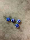 Vintage Hand Decorated Floral Design Porcelain Bead A Lot Of Four Cobalt Back
