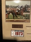 Triple Crown Legends Secretariat Slew Affirmed W  Derby Tickets Framed