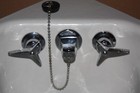 Vintage Kohler 2776 Cast Iron 11 X11 1m White Porcelain Corner Sink-kohler Hdwr