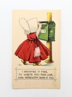 Matching Set 4 Vtg Antique Bergman Red Dress Girl Bonnet Wall Telephone Us Mail