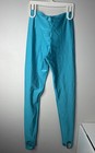 Vtg 80s Flexatard Shiny Shimmer Spandex Stirrup Leggings M Dance Usa Aerobics