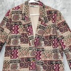 Vintage Briggs New York Blazer Women 10 Multicolor Geometric Aztec Single Button