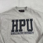 Vtg Jansport Hawaii Pacific University Hpu Grey Ls Fleece Sweatshirt Men s Mediu