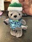 Coca-cola 1999 Bean Bag Plush Seal In Striped Vest  knit Cap  0207 New With Tag 