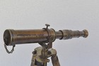 Solid Brass With Wooden Tripod Telescope Antique Nautical Vintage Decorative