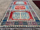 5x8 Vintage Oriental Rug Hand-knotted Antique Handmade Geometric Runner 4x8 Ft