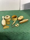 Vintage Bakelite Celluloid Vanity Set  9 Piece 