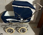Vintage 1970s Peg Perego Giuseppe Baby Navy Pram Stroller System Italy Exe Clean