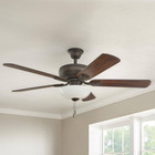 Hampton Bay 52 Inch Bronze Led Ceiling Fan With Light Kit Reversible Wood Blades